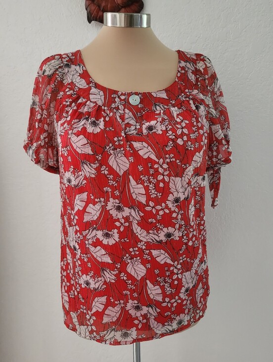 Sara Michelle Tops - SARA MICHELLE | Red Floral Top